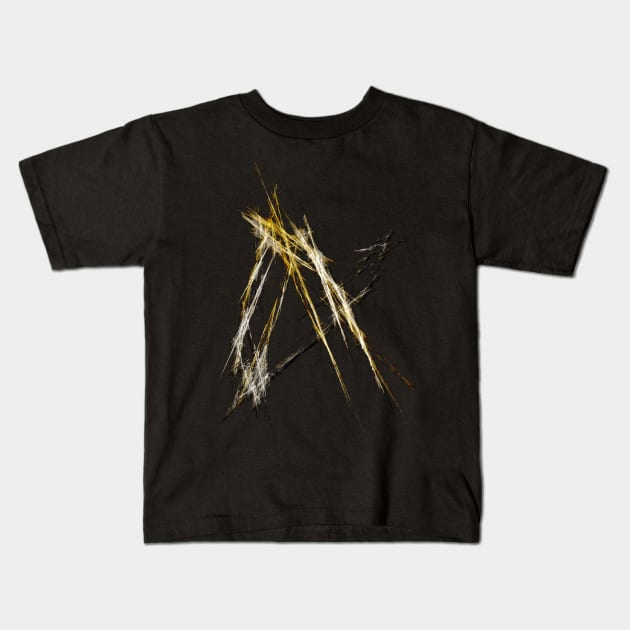 Abstrakt 2 - Gold & Silber LowPoly Kids T-Shirt by Destroyed-Pixel